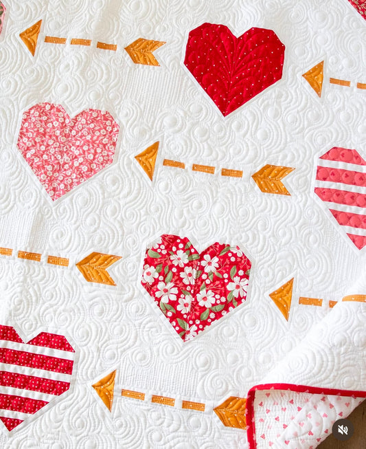 Playing Cupid Quilt Kit Pattern by Lella Boutique sold separately