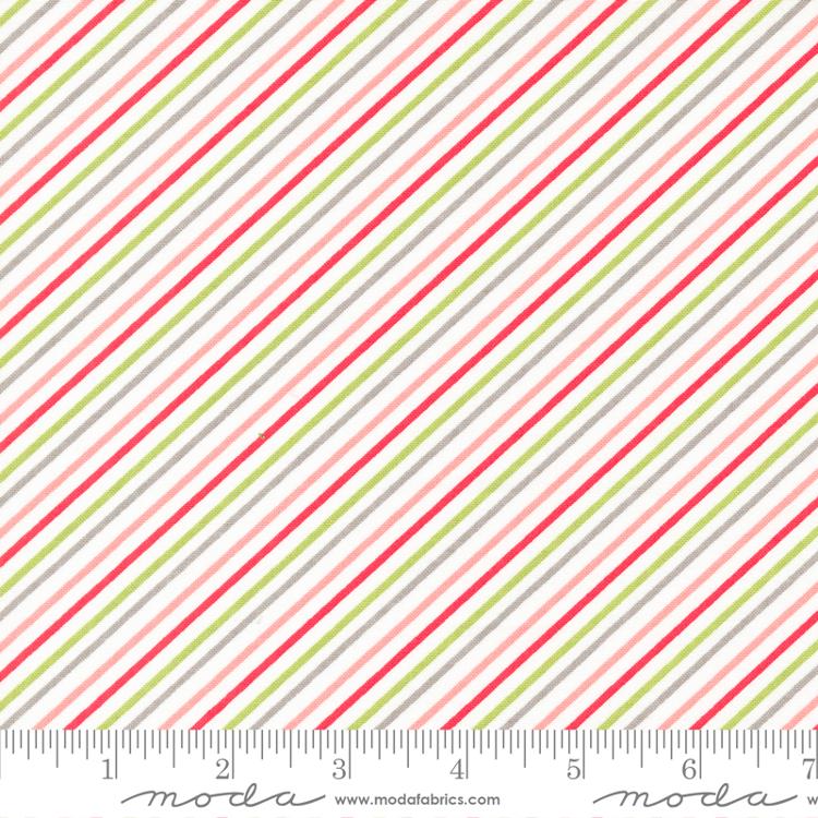 5 YARD CUT Favorite Things Multi Colored Diagonal Stripe by Sherri and Chelsi for Moda 37656 11