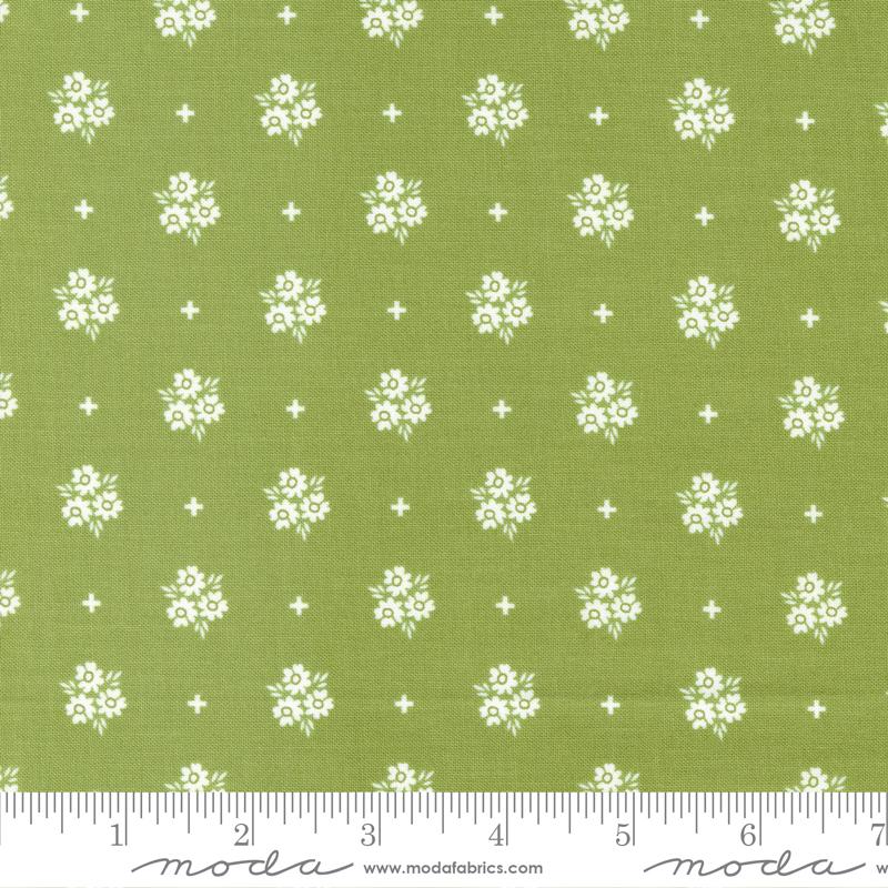 5 YARD CUT Bountiful Blooms Green Small Posies by Sherri and Chelsi for Moda