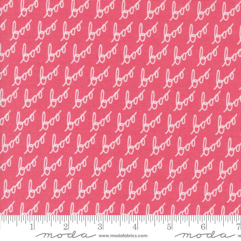 5 YARD CUT Hey Boo "Boo" Love Potion Pink by Lella Boutique for Moda 5212 14