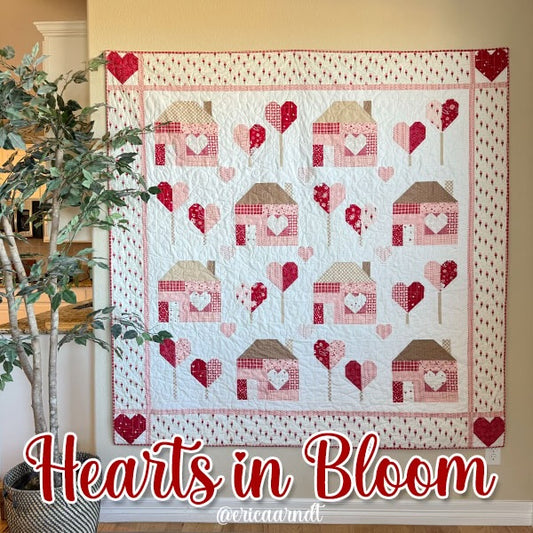 Hearts in Bloom Quilt Kit Pattern by Erica Arndt Sold Separately