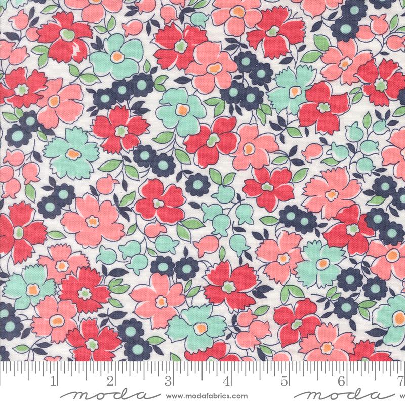 5 YARD CUT Summertime Cream by Camille Roskelley for Moda 55323 11