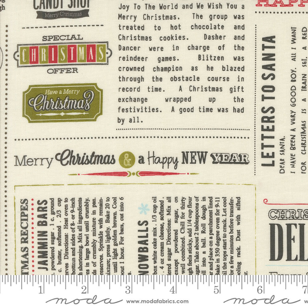 5 YARD CUT Emmitt and Ivy In the News Multi by Sweetwater for Moda 55690 11