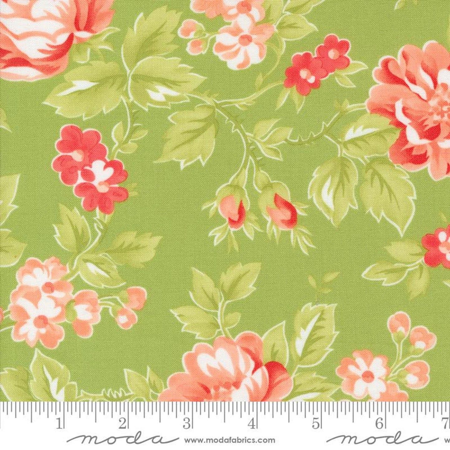 5 YARD CUT Jelly and Jam Summer Bloom Green by Fig Tree and Co for Moda 20490 16