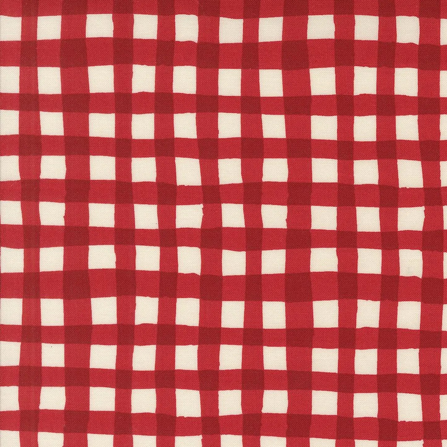 5 YARD CUT Emmitt and Ivy Gingham Red by Sweetwater for Moda 55693 12