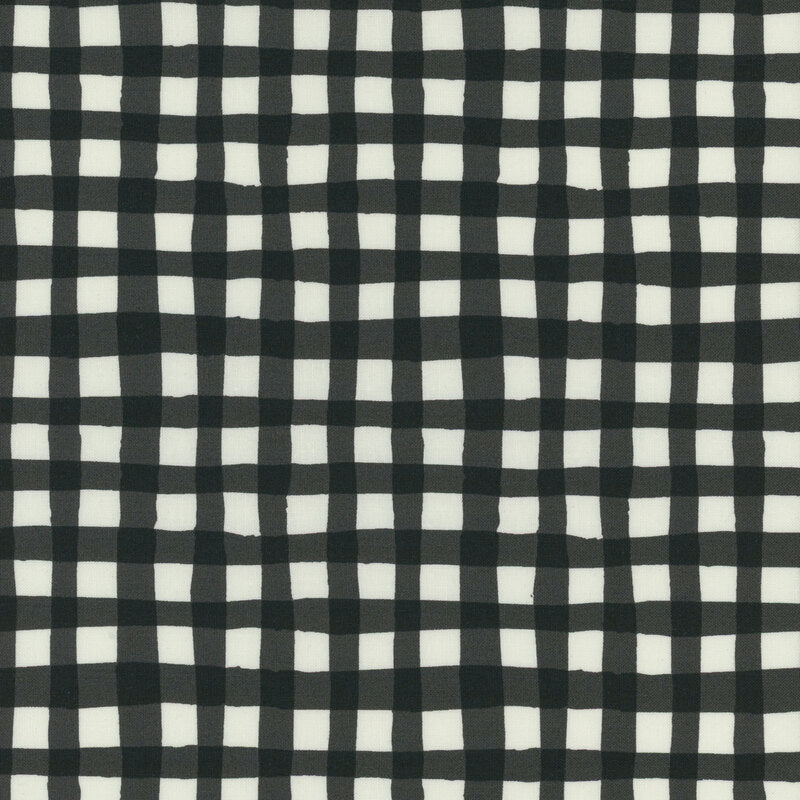 5 YARD CUT Emmitt and Ivy Gingham Black by Sweetwater for Moda 55693 17