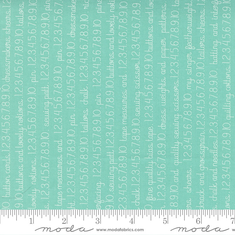 5 YARD CUT Fresh Figs Favorites Aqua by Fig Tree and Co for Moda 20414 16