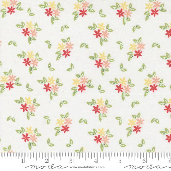 5 YARD CUT Emma Daisies Porcelain by Sherri and Chelsi for Moda 37632 11