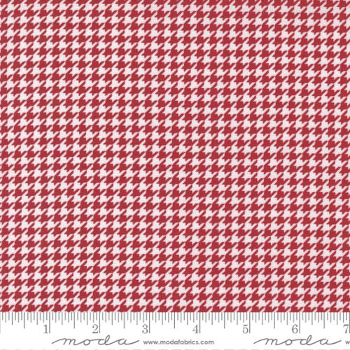 5 YARD CUT XOXO Houndstooth Red by April Rosenthal for Moda 24145 11