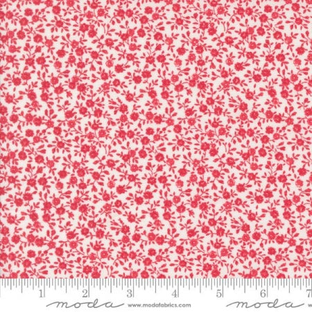 5 YARD CUT Summertime Cottage Red by Camille Roskelley for Moda 55321 32