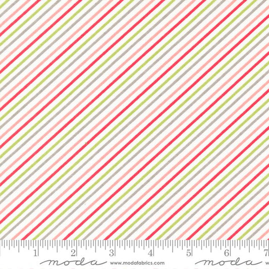 5 YARD CUT Favorite Things Multi Colored Diagonal Stripe by Sherri and Chelsi for Moda 37656 11