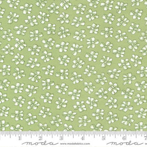 5 YARD CUT Lighthearted Ribbon Green by Camille Roskelley for Moda 55293 19