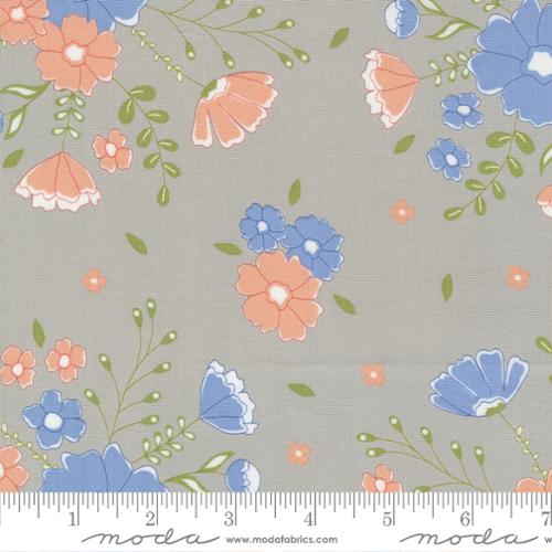 5 YARD CUT Peachy Keen Moonlit Meadow Grey by Corey Yoder for Moda 29170 12