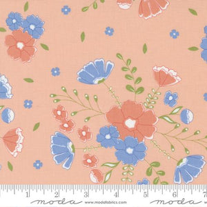 4 3/4 YARD CUT Peachy Keen Moonlit Meadow Peach by Corey Yoder for Moda 29170 17