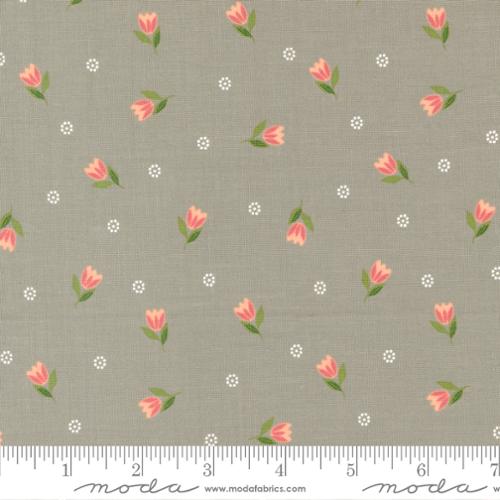 4 3/4 YARD CUT Bountiful Blooms Spray Stone by Sherri and Chelsi for Moda 37662 20