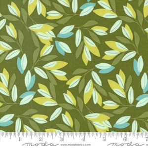 5 YARD CUT Willow Leaves Color Leaf by 1 Canoe 2 for Moda 36061 21