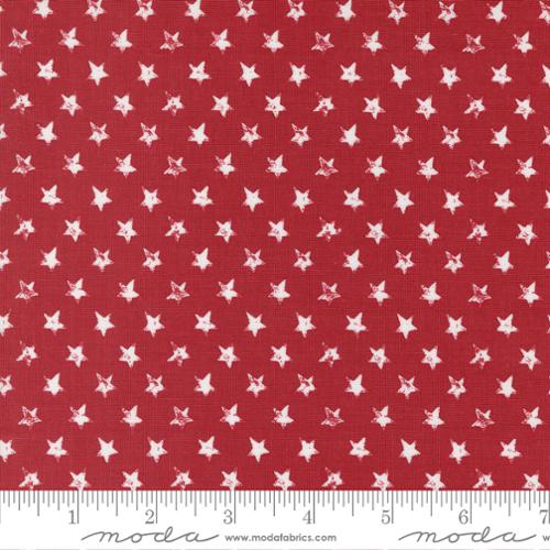 5 YARD CUT Old Glory Star Spangled Red Background by Lella Boutique for Moda 5204 15