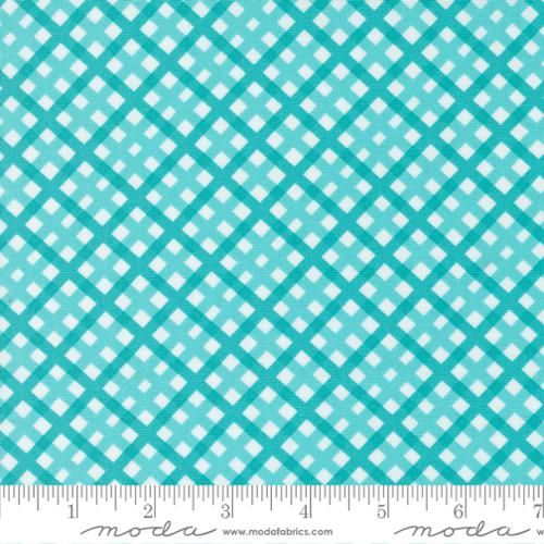 5 YARD CUT On the Bright Side Blue Razz Plaid  by Me and My Sister Designs for Moda 22467 19