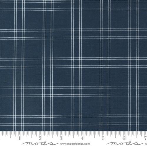 5 YARD CUT Shoreline Navy Plaid by Camille Roskelley for Moda 55302 14