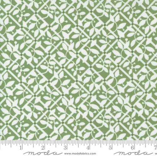 5 YARD CUT Shoreline Lattice Checks Green by Camille Roskelley for Moda 55303 15