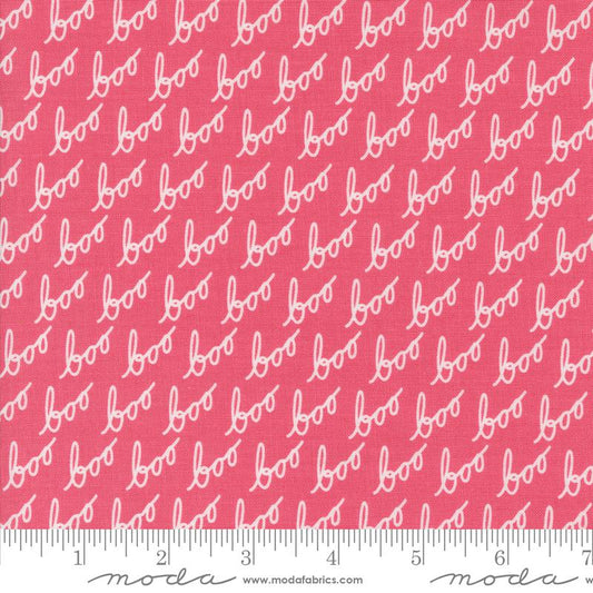 5 YARD CUT Hey Boo "Boo" Love Potion Pink by Lella Boutique for Moda 5212 14