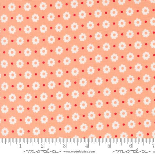 5 YARD CUT Petal Florals Dot Canteloupe Laguna Sunrise by Sherri and Chelsi for Moda 37683 13