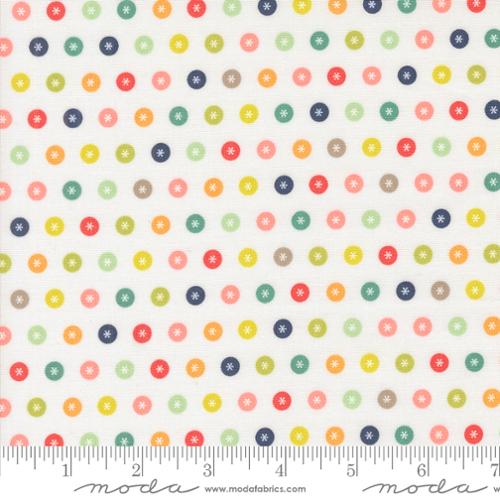 5 YARD CUT Raspberry Summer Dots Multi by Sherri and Chelsi for Moda 37692 11