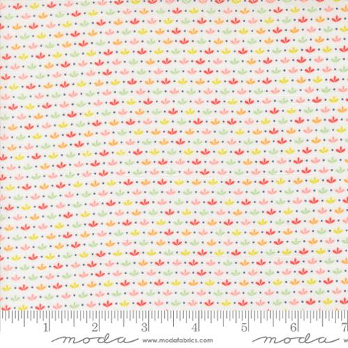 5 YARD CUT Raspberry Summer Sprouts by Sherri and Chelsi for Moda 37694 11