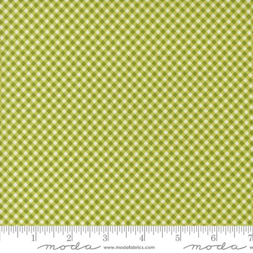 5 YARD CUT Raspberry Summer Gingham Lime by Sherri and Chelsi for Moda 37697 17