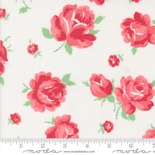5 YARD CUT Summertime Rose Main by Camille Roskelley for Moda 55320 11
