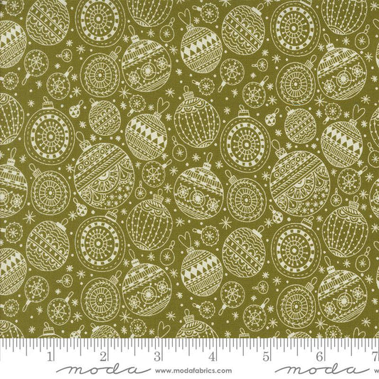 5 YARD CUT Emmitt and Ivy Pine  Ornaments by Sweetwater for Moda 55694 33