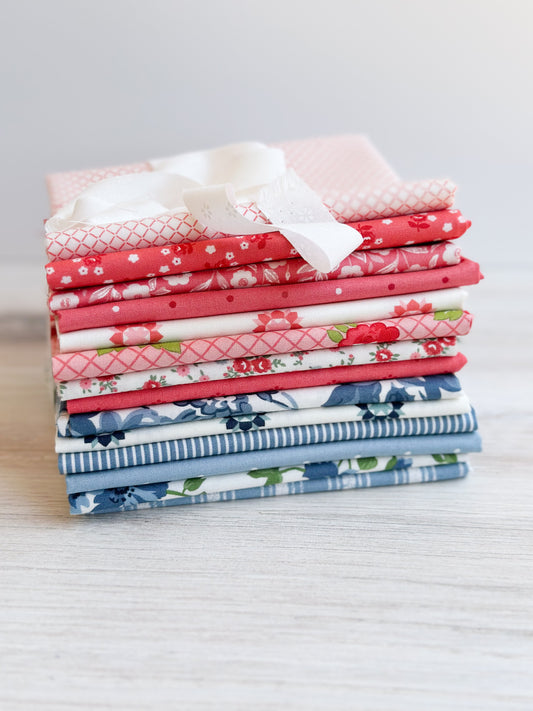 Stars and Stripes Fat Quarters (Light Blue) pattern sold directly through Thimbleblossoms