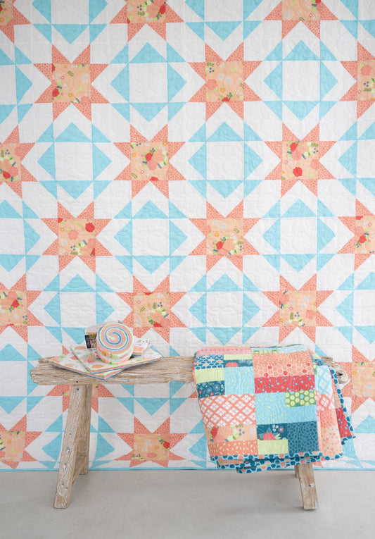 PRE ORDER Catching the Stars Quilt Kit - Honeyed Horizon Fabric