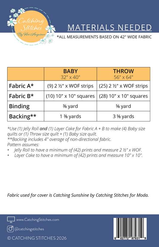 Precut Pop 2 by Catching Stitches #239 PDF Pattern