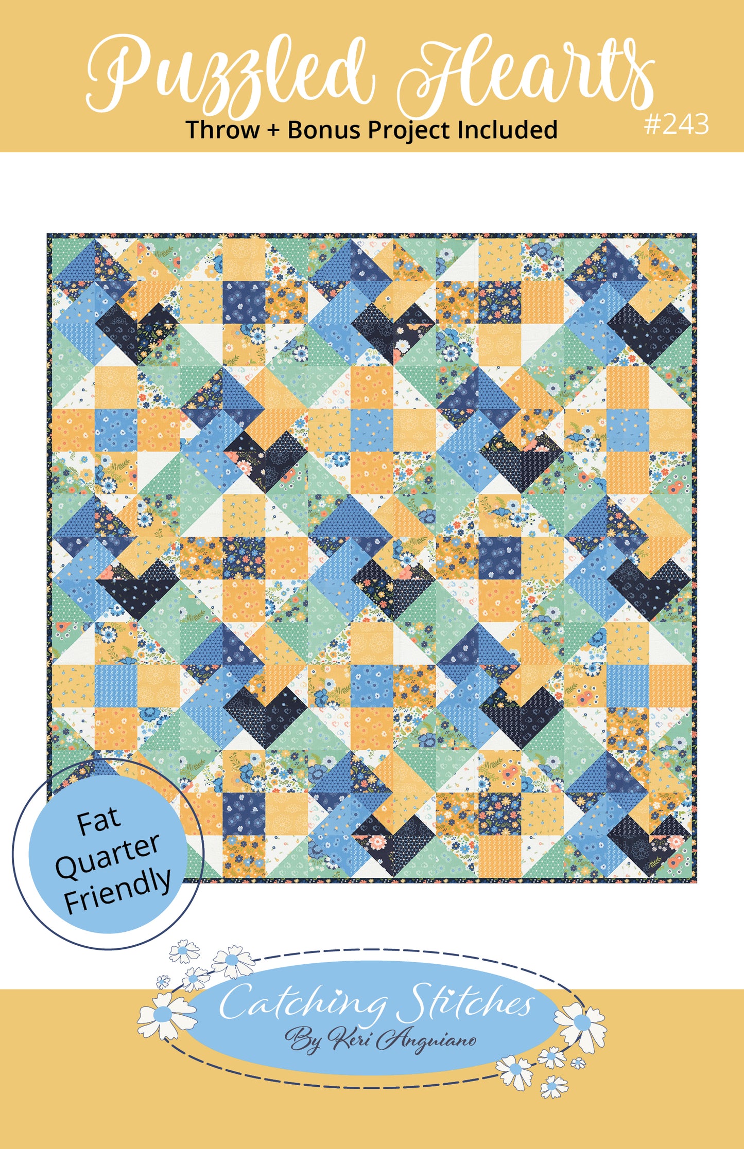 Puzzled Hearts by Catching Stitches #243 PAPER Pattern