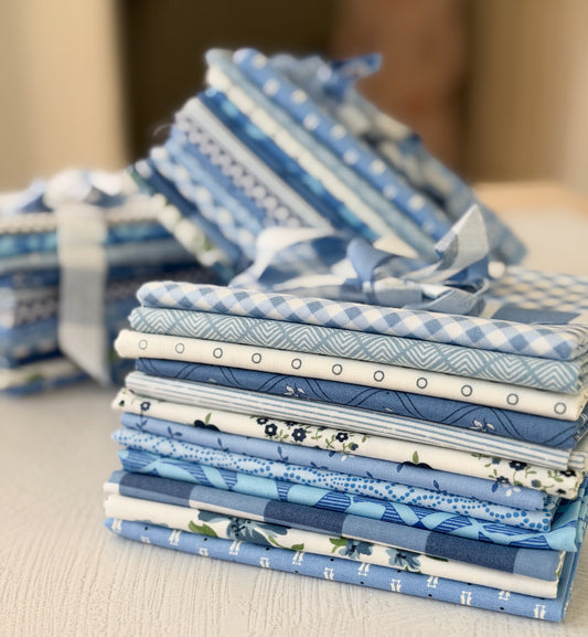 New Blue Fat Quarter Bundle 12 pieces