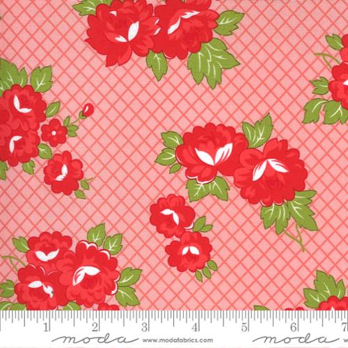 5 YARD CUT Sunday Stroll Pink Garden by Bonnie and Camille for Moda 55221 13