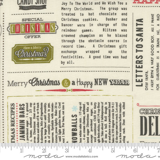 5 YARD CUT Emmitt and Ivy In the News Multi by Sweetwater for Moda 55690 11