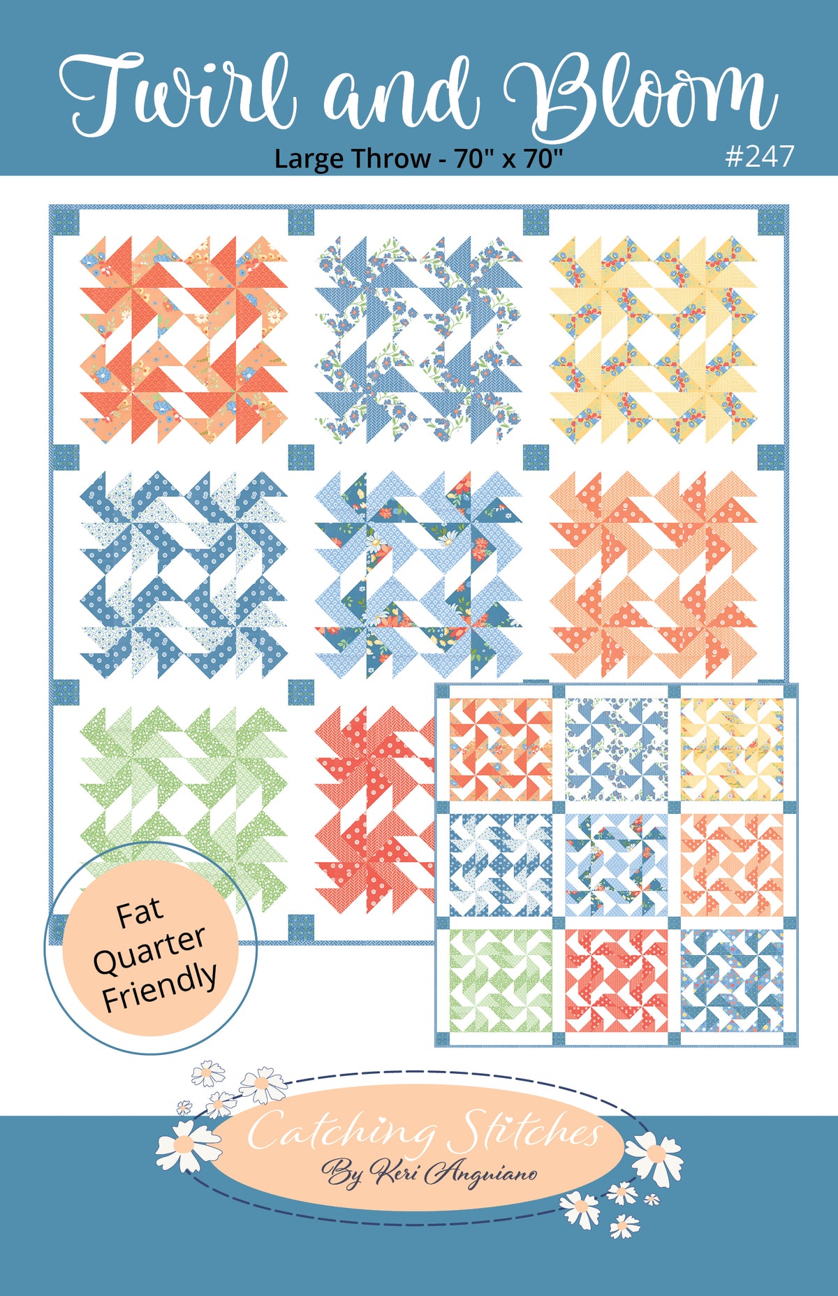 Twirl and Bloom by Catching Stitches #247 PDF Pattern