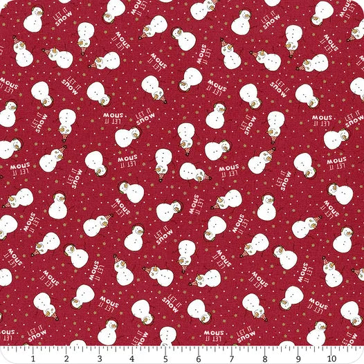 5 YARD CUT Emmitt and Ivy the Snow Kids Red by Sweetwater for Moda 55691 13 12