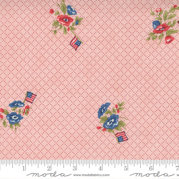 5 YARD CUT Belle Isle Pink Flag by Minick and Simpson for Moda 14921 17