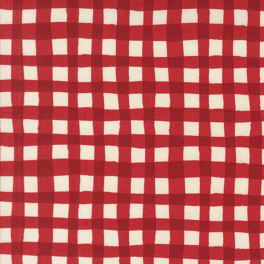 5 YARD CUT Emmitt and Ivy Gingham Red by Sweetwater for Moda 55693 12
