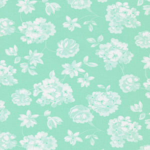 5 YARD CUT Lighthearted Floral Aqua by Camille Roskelley for Moda 55291 23