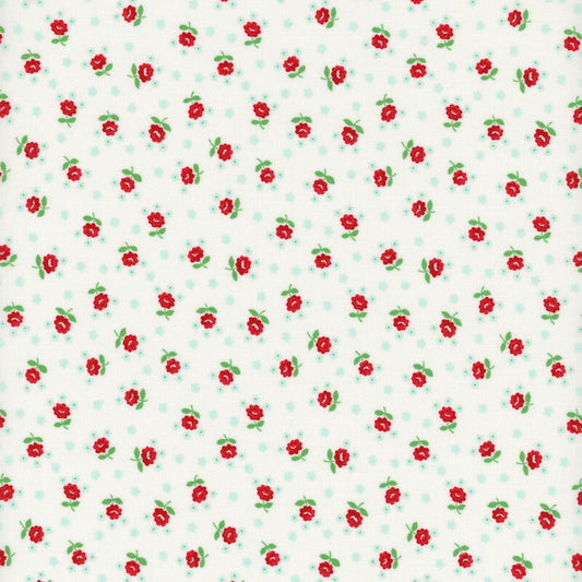 5 YARD CUT Summertime Mini Floral Cream by Camille Roskelley for Moda 55328 11