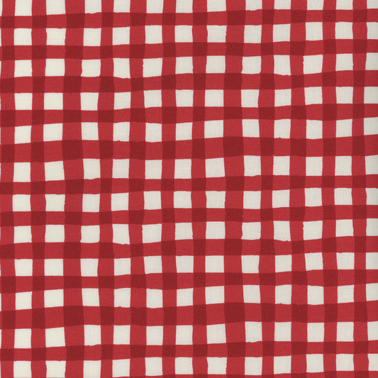 5 YARD CUT Emmitt and Ivy Gingham Red by Sweetwater for Moda 55693 12