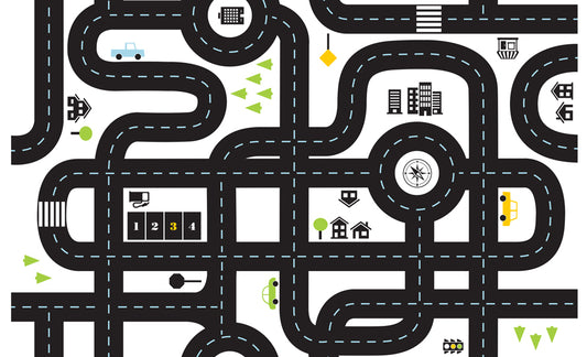 Roadtrip Quilt Panel (Light Canvas Material) by Moda