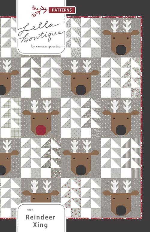 Reindeer X-ing Paper Quilt Pattern by Lella Boutique