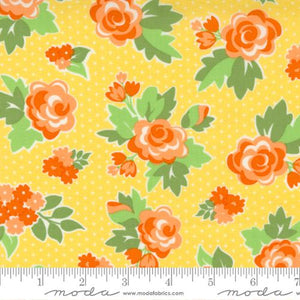 5 YARD CUT Love Lily Rosy Floral Lemonade by April Rosenthal for Moda 24110 15