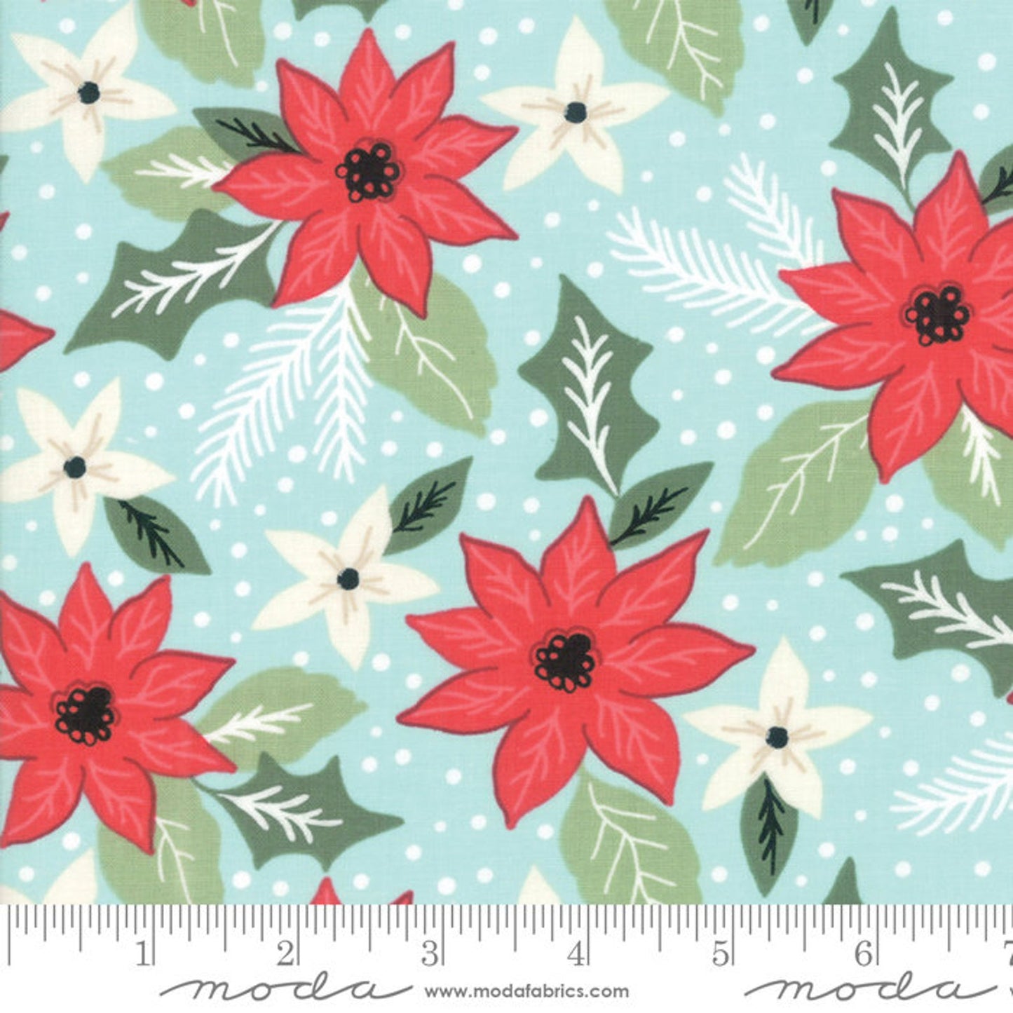 Vintage Christmas Kit - Little Tree Fabric/Aqua trucks (Pattern not included)