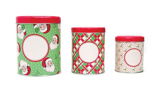 Moda Set of Three Nesting Tins Swell Christmas by Urban Chiks